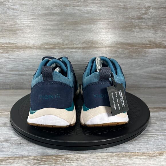 Vionic Women's Drift Zanny Waterproof Lace-Up Active Blue Sneakers Size 8 - Picture 4 of 13